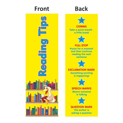 Reading Tips Bookmarks For Schools Libraries And Parents