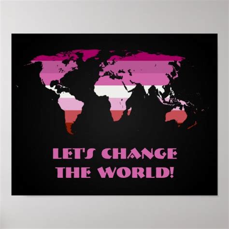lipstick lesbian pride world map poster zazzle