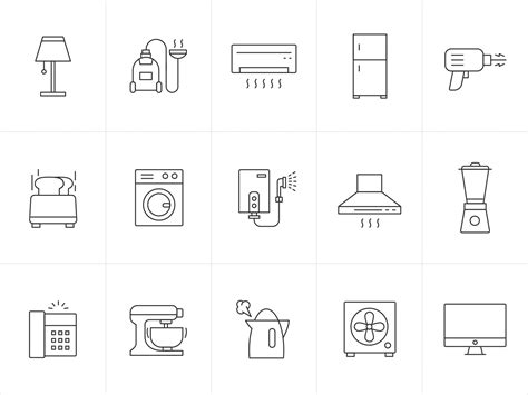 Home Appliances Vector Icons