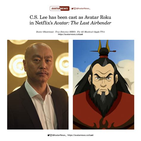 Avatar News On Twitter Cs Lee Has Been Cast As Avatar Roku In The