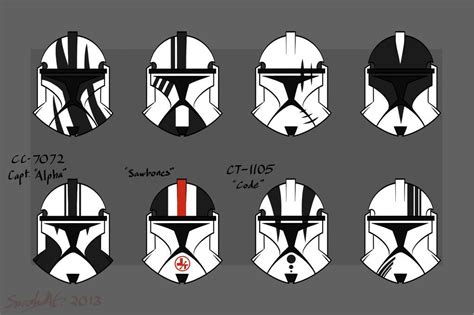 Clone Trooper Helmet Designs Phase 1 By Cornocte On