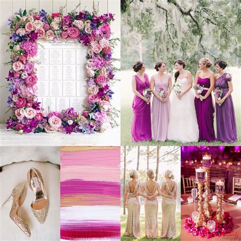 There are myriad choices when it comes to choosing favorite color combinations for clothes in women's wardrobes. Radiant Orchid/Rose Gold vow renewal | Wedding color ...