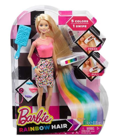Barbie Multicolour Pvc Rainbow Hair Doll Buy Barbie Multicolour Pvc