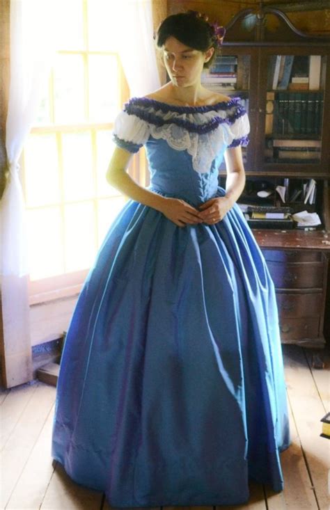 = day (before 6 p.m.) = evening (after 6 p.m.) = bow tie colour = ladies. The Story of a Seamstress: Blue Silk Victorian Ball Gown