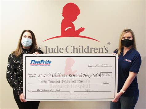 FleetPride Presents $30,000 Donation to Support St. Jude Children's
