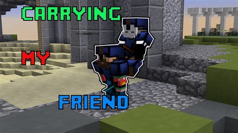 Carrying My Friend In Bedwars Hypixel Bedwars Youtube