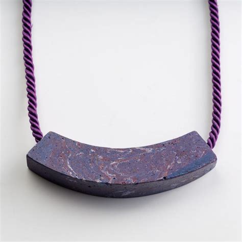 Purple Concrete Rope Necklace By Beton Brut Ram Shop