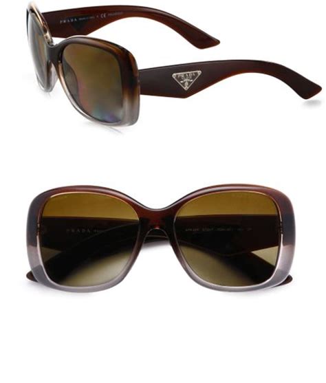 Prada Oversized Gradient Square Sunglasses In Brown Violet Gradient