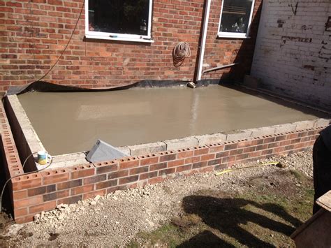 Concrete Foundations and Base for Single Story Extension. Parbold