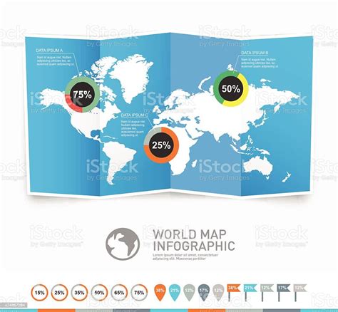 Vetores De Mapailustração Em Vetor Elementos Para Infográficos E Mais