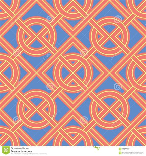 Geometric Colored Seamless Background Bright Elements On Orange