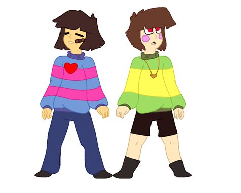 How I Draw Frisk And Chara By L4ughy S4pphy On Deviantart
