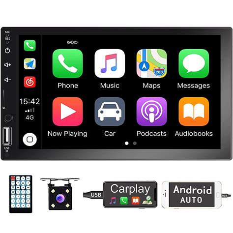 Hodozzy Double Din Car Stereo With Apple Carplay Inch Bluetooth Touch