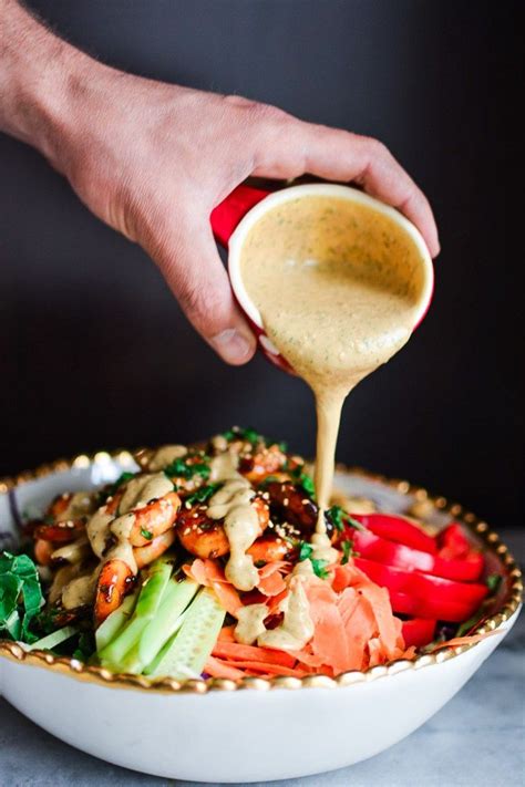 Asian slaw with peanut dressing. Thai Shrimp Salad w/ Peanut Dressing - Lace And Grace | Recipe | Thai shrimp salad, Shrimp salad ...