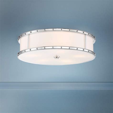 Energizer 300 lumens indoor led ceiling fixture motion sensing ceiling lights white. Flush Mount 20 1/4" Wide Chrome Drum LED Ceiling Light ...