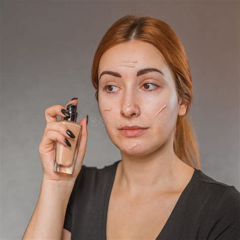 acne correct with make up stock image image of adolescence 195155847