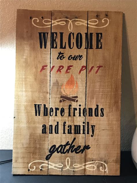 Some home improvement stores even carry bricks specifically designed for fire pits. Fire Pit Sign | Fire pit, Novelty sign, Family gathering