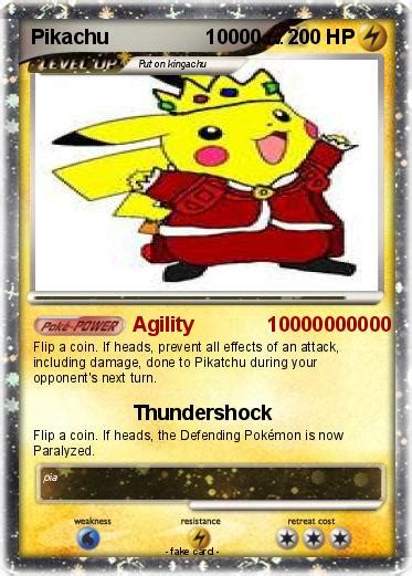 Pokémon Pikachu 10000 3 3 Agility 10000000000 My Pokemon Card