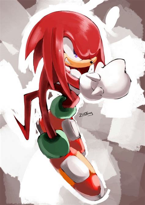 Knuckles The Echidna By Zer0jenny Sonic Sonic Art Sonic The Hedgehog