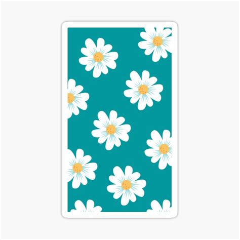 Aesthetic Daisy Flower Sticker For Sale By Affint Redbubble