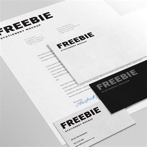 Download Free Stationery Mockup PSD - Free PSD File