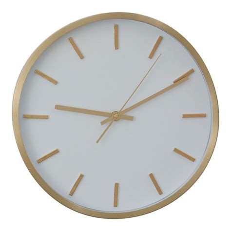 Elko Large 3d Effect Gold Finish Wall Clock Gold Clanbay