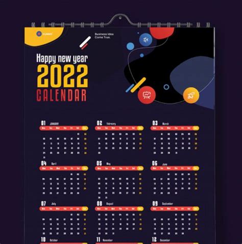 Free Premium Quality Calendar 2022 Template Psd Titanui