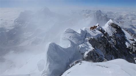 South summit of Everest with team of climbers - Elia Saikaly Licensing