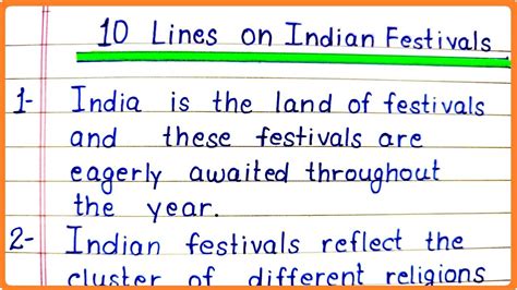 10 Lines Essay On Indian Festivals In English For Students Indian