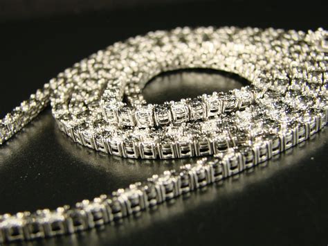 Newyorkjewels 1 Row All Black Diamond Chain Necklace 3 Ct 34 Inch
