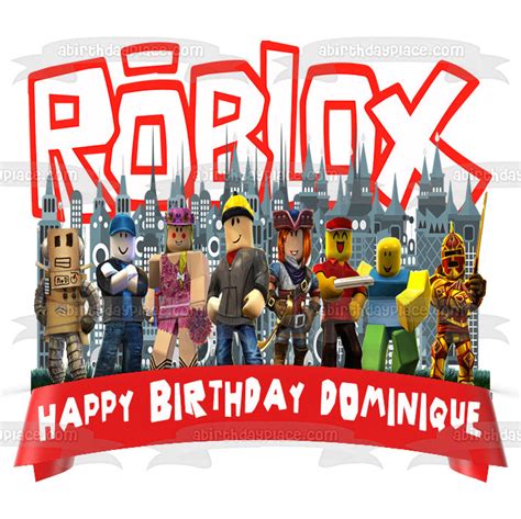 Roblox Cityscape Logo Happy Birthday Customizable Banner Assorted Char