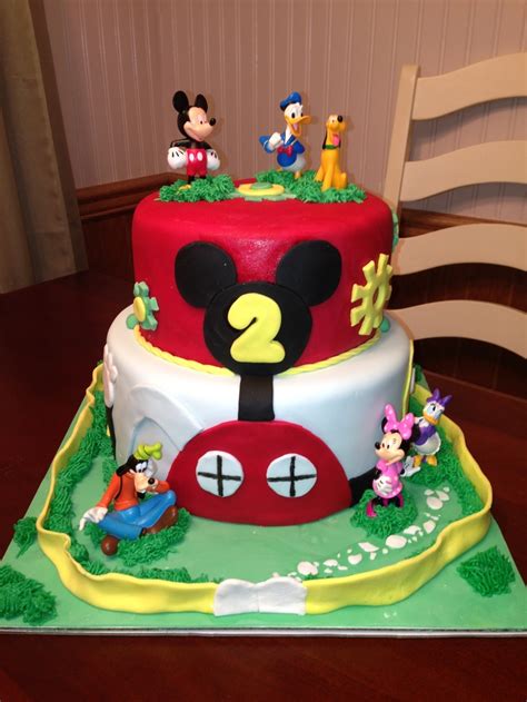 Mickey Mouse Clubhouse Tiered Cake Cake Tiered Cakes Desserts