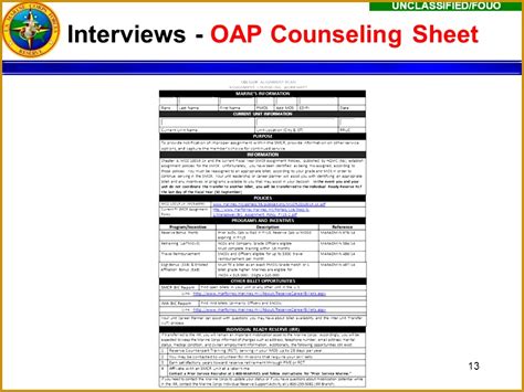 6 Usmc Counseling Sheet Template Fabtemplatez