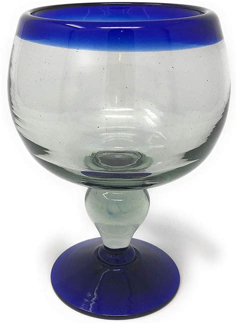 cobalt blue rim chabela glasses set of 4 18 oz dos sueños