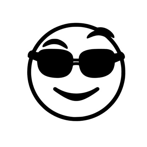 Sunglasses Smiley Emoji Decal Emoji Sticker Emoji Smiley Sticker 4