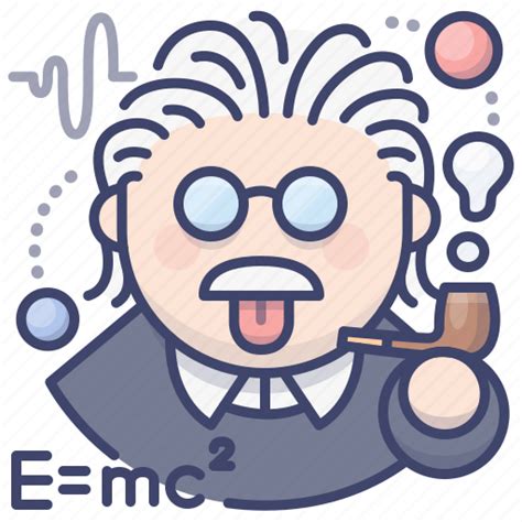Albert Einstein Physics Professor Icon