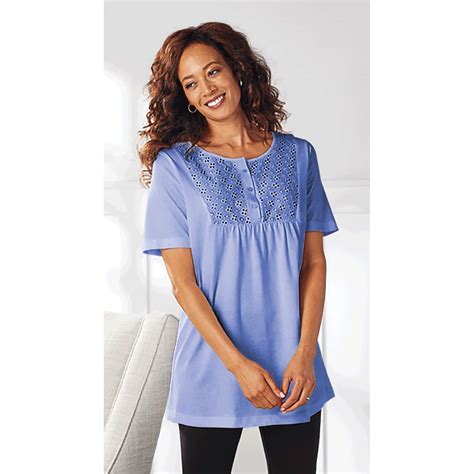 Eyelet Yoke Tunic | Carol Wright