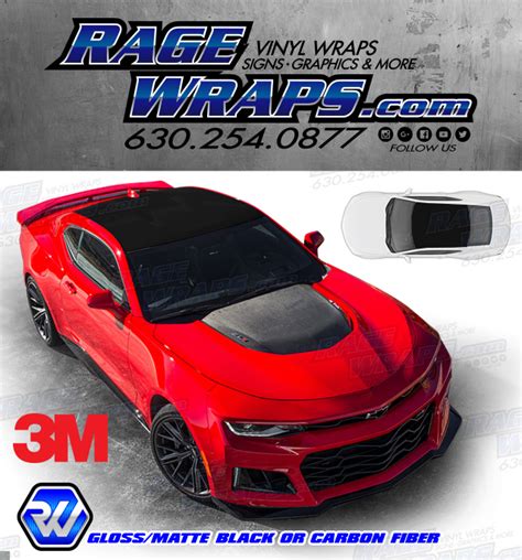 Chevy Camaro 2010 2021 Universal Vinyl Roof Wrap Rage Wraps