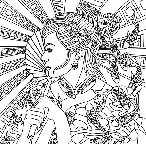 In aesthetic coloring pages we come up with some new types of pictures. Japanese Girl Aesthetic Coloring Pages - Free Printable ...