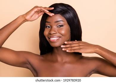 Photo Smiling Shiny Dark Skin Naked Stock Photo Shutterstock