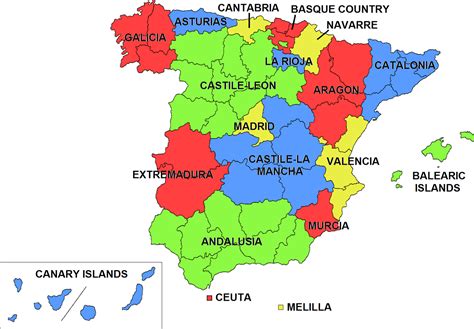 Mapa De España Por Provincias Mapa Espana País Ciudad Región