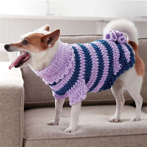 Bernat Posh Pooch Crochet Dog Coat S Dog Sweater Crochet Pattern