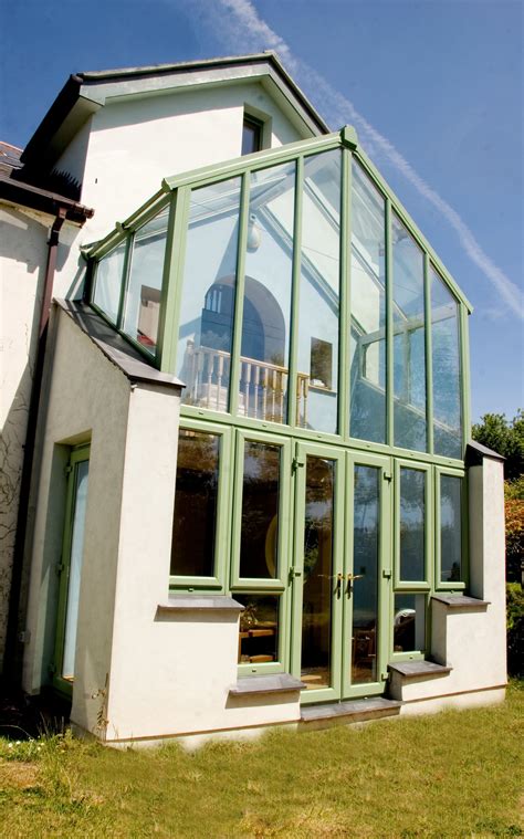 Bespoke Upvc Conservatory Painted Green Designed And Installed By Philip