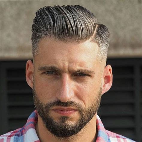 Check spelling or type a new query. Low Taper Fade Comb Over with Part and Beard | Mens ...