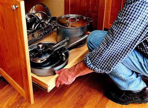 Store small boxes at the front and graduate to taller boxes towards the back to get a perfect visual of boxed items. How to Install a Pull-Out Kitchen Shelf in 2020 | Kitchen ...