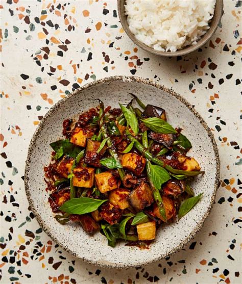 Meera Sodhas Vegan Recipe For Aubergine Green Bean And Thai Holy Basil Stir Fry Vegan Food