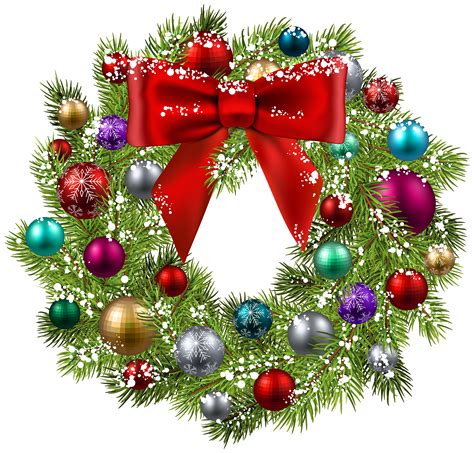 It's high quality and easy to use. Christmas wreath with Ornaments | Gallery Yopriceville ...