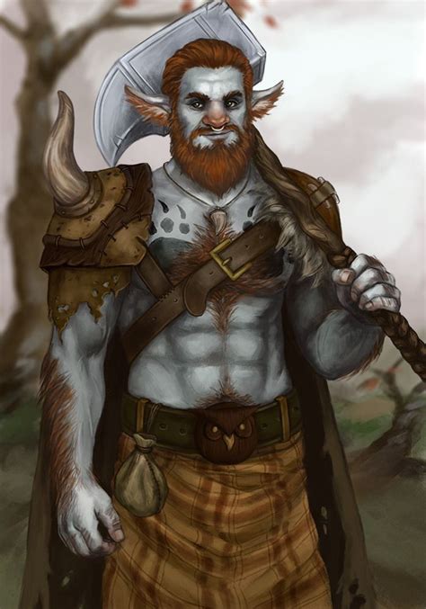Firbolg Warrior Dungeons And Dragons Characters Concept Art
