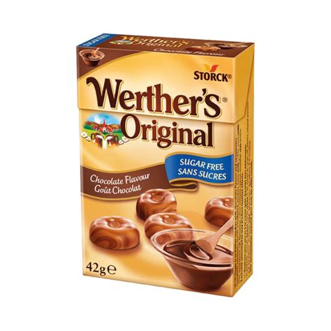 Werthers Original Sugar Free Cream Candies With Chocolate Flavour 42g