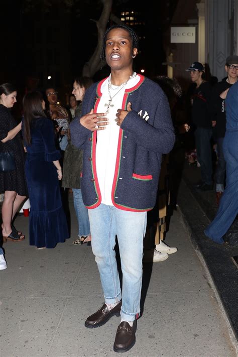 Shop the exact or find similar products identified on spotern. ASAP Rocky - Attending the Gucci SoHo Store Opening on ...